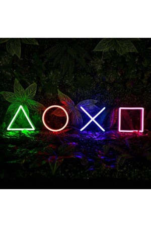 Playstation Şekilleri Neon Led Dekoratif Aydınlatma ps - 1