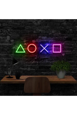 Playstation Şekilleri Neon Led Dekoratif Aydınlatma ps - 4