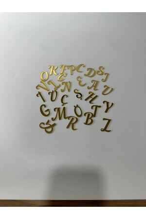 Plexiglas-Alphabet-Buchstaben (alle Alphabete), selbstklebend, goldfarben, 4 cm - 4