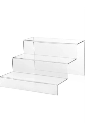 Plexiglas-Leiterregal 3 mm transparent3 (30 cm Breite) 3-stufiger Ständer SeHaşmrdvn3 - 2