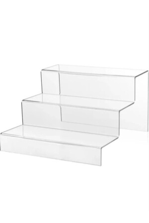 Plexiglas-Leiterregal 3 mm transparent3 (30 cm Breite) 3-stufiger Ständer SeHaşmrdvn3 - 1