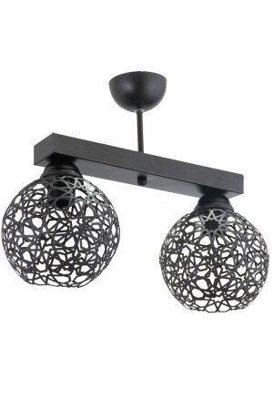 Plofonyer Selçuklu Motifli Model Retro Rustik Avize LMBDR3534BLKDİK - Lambadar