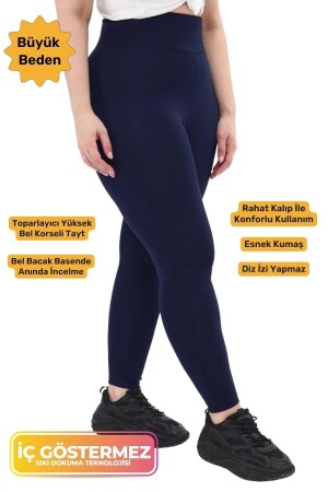 Plus Size Comfort Model Summer Curve Sport- und Freizeitstrumpfhose mit hoher Taille und Schlankheitsfunktionen - 1