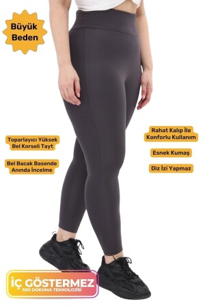 Plus Size Comfort Model Summer Curve Sport- und Freizeitstrumpfhose mit hoher Taille und Schlankheitsfunktionen - 1