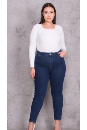 Plus Size Jeans in Übergröße Dunkelblau S. Er. l. M. A. z (COLLECTOR) Größentabelle verfügbar - 1