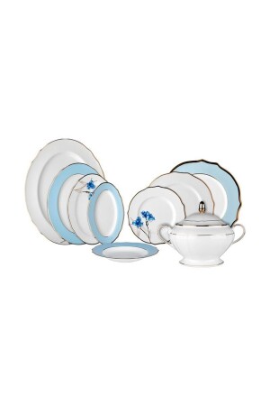 Poetica Tafelservice 61-teilig Bouquet Blue 41840 - 1