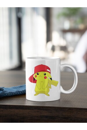 Pokemon Pikachu Pikaçu Pikacu Kupa Kahve Çay Kupası Sevgililer Arkadaş Doğum Günü Hediye Porselen KIO-K-D119 - Kio Tasarım