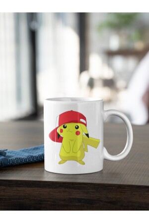 Pokemon Pikachu Pikaçu Pikacu Kupa Kahve Çay Kupası Sevgililer Arkadaş Doğum Günü Hediye Porselen KIO-K-D119 - 3