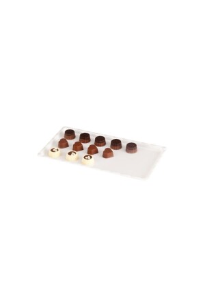 Polikarbon Çikolata Teşhir Tepsi, Tepsi 15x30 cm Beyaz ZCP224B - 2