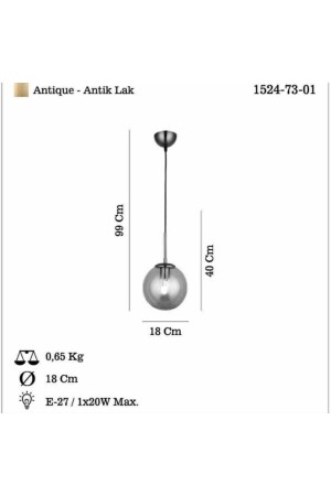 Polıno Teklı Eskıtme Avıze 1xe27 HT454 - 7