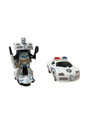 Polis Araba Işıklı Sesli Robot Araba JyFC-1999 - 1