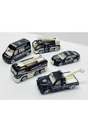 Polizei Abschleppwagen Feuerwehrauto Taxi 5 Teile zusammen Metallautos Spielzeug P7066S4809 - 2