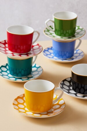 Polka Dot Set mit 6 Kaffeetassen 80 ml 153. 03. 06. 9951 - 4