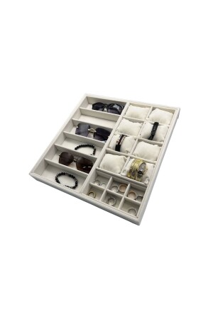 قناع الزجاج من النظارات من النظارات من الخاتم و العنق المجوهرات من الخشب - Polo Cross