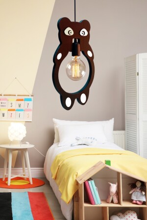 Polo Panda Holz Kinder Baby Zimmer Kronleuchter dekorative Hängelampe Holz Luxus rustikale moderne dekorative Lampe UTMPNDPL1 - 5
