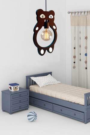 Polo Panda Holz Kinder Baby Zimmer Kronleuchter dekorative Hängelampe Holz Luxus rustikale moderne dekorative Lampe UTMPNDPL1 - 1