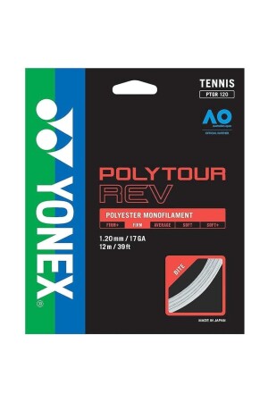 Poly Tour Rev 1. 20 12 Meter lange weiße Tennissaiten - 1