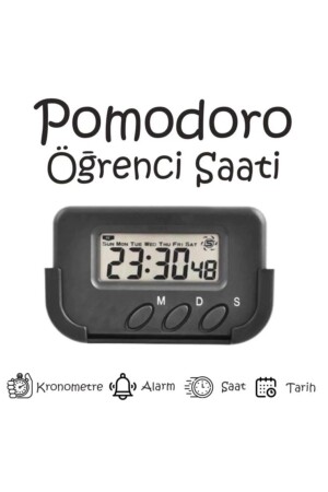 Pomodoro Öğrenci Saati - Kronometreli Ders Çalışma Saati - Dijital Masa Saati - 1