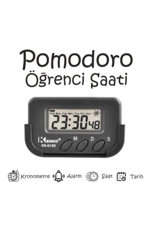 Pomodoro Öğrenci Saati - Kronometreli Ders Çalışma Saati - Dijital Masa Saati - Kenko