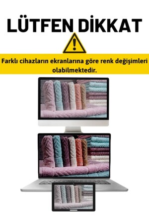 Ponponlu 6'lı Nakışlı Havlu Seti El Ve Yüz Havlusu 30x50 Cm - 7