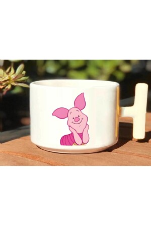 Pooh & Piglet Bedrucktes „Dear Couple“-Paar aus 2 weißen Bechern mit T-Griff T-cup00000012 - 3