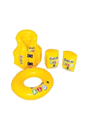 Pool- und Meer-Schwimm-Lernset für Kinder, Meeresarme, Pool-Bagel und Schwimmweste. Kinder-Schwimmset altisset - 1