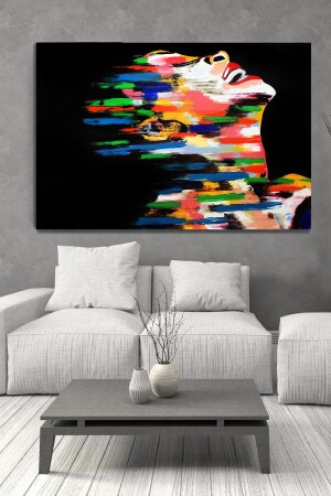 Pop Art Women Black Kanvas Tablo 100x140 cm PPARTWMN012 - 4