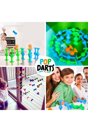 Pop Dart Vakum Molekül Oyuncak Pop Dart Oyunu 10 6 Parça Popit Dart Oyunu Duyusal Eğitici Oyuncak - 7