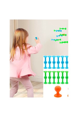 Pop Dart Vakuum-Molekül-Spielzeug, Pop-Dart-Spiel, 10, 6-teilig, Popit-Dart-Spiel, sensorisches Lernspielzeug - 6