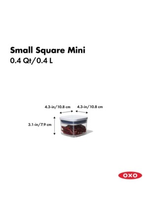 Pop Saklama Kabı-küçük Kare Mini 0,4qt 11236700 - 3