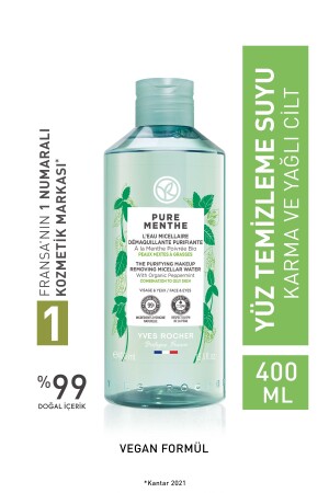 Porenstraffendes reines präbiotisches Menthe-Wasser für Mischhaut und fettige Haut – 400 ml 14782 - 2