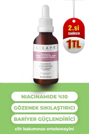 Porenstraffendes und Hautbarriere stärkendes Niacinamid 10 % Serum 30 ml licape024 - 1