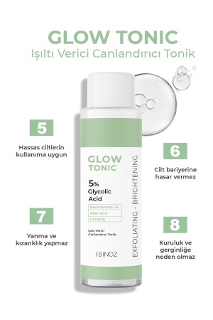 Porenstraffung, reinigend, revitalisierend, Peeling-Effekt, Glow Tonic, Glykolsäure 5 %, 200 ml - 5