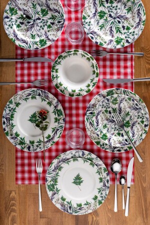 Porselen 24 Parça Yemek Set Dijital Db 0999 8683024000717 - Tulu