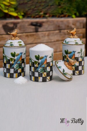 Porselen 3'lü Baharat Takımı Paradise bhrt1 - Miss Betty