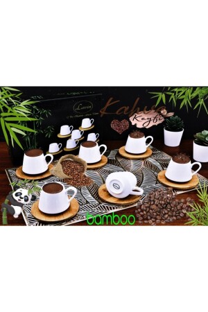 Porselen Bambu Tabak Kahve Fincan Takımı 2592 lvn02592 - 3