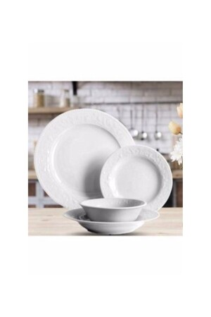 Porselen Hazan Yemek Takımı Seti 24 Prç.6 Kişilik 04POR031918 - Porland