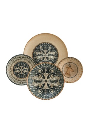 Porselen Mezopotamya Mozaik 24 Parça Yemek Seti PRA-4800805-4840 - 1