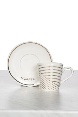 Porzellan-Kaffeetassen-Set mit Ständer – 6-teilig KFS-01 - 5