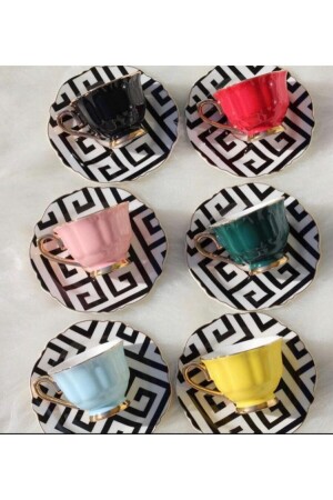 Porzellan-Set mit 6 Tassen Versace Colorful 2622 G 2622 - Gönül