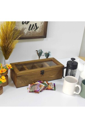 Poşet Çay Kutusu, Ahşap Organizer, Bitki Çayı Kutusu TYC00823026480 - temamall