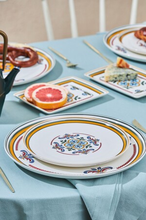 Positano 18-teiliges New Bone Frühstücks-/Service-Set für 6 Personen - Karaca