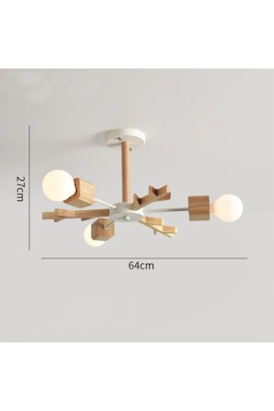 Postmodern Flake Ahşap Avize - 3