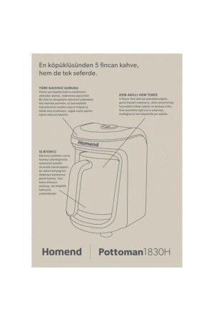 Pottoman 1830h Cloud Cream Türkische Kaffeemaschine - 9