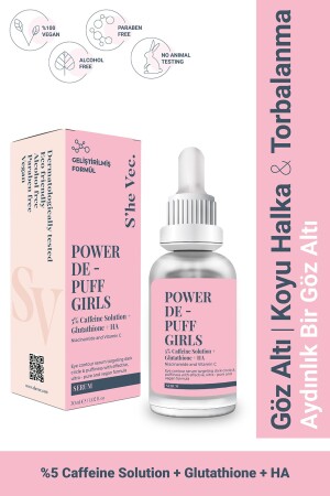 POWER DE PUFF GIRLS – Unter-Augen-Serum gegen Augenringe, Tränensäcke, Schwellungen und Anti-Aging - 2