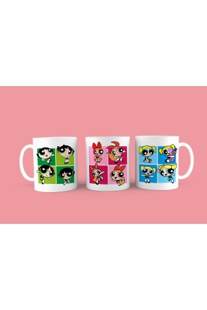 Powerpuff Girls 3'lü Set Baskılı Kupa Bardak - 2