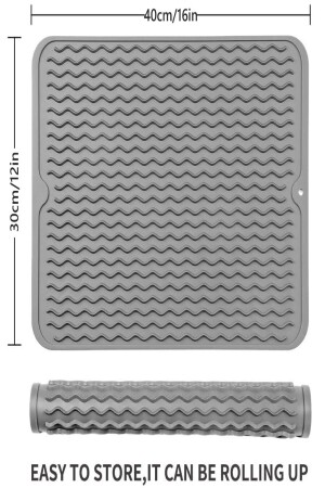 Praktische Abtropfmatte aus Silikon, Abtropfgestell, Abtropfmatte, Abtropfgestell - 6
