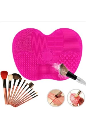 Praktische Damen-Make-up-Pinsel, Schwamm, Reinigung, Reinigungsmittel, Silikonmatte, Befestigungswerkzeug, groß, AD12YT0079 - 2