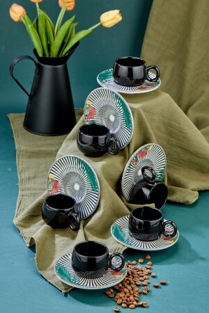 Pralles schwarzes Luxus-Kaffeetassen-Set aus Keramik, Kaffeetasse TYCTLPYTPN169184148985797 - 1