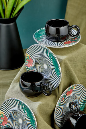 Pralles schwarzes Luxus-Kaffeetassen-Set aus Keramik, Kaffeetasse TYCTLPYTPN169184148985797 - 5